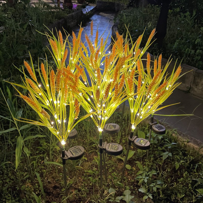 Set 2 lampi solare spice de grau 60cm IP66 LED cu senzor lumina [7]