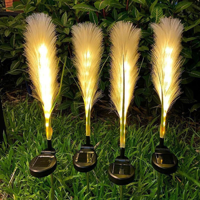 Set 2 lampi solare Pampas 70cm LED lumina calda IP66 gradina [3]
