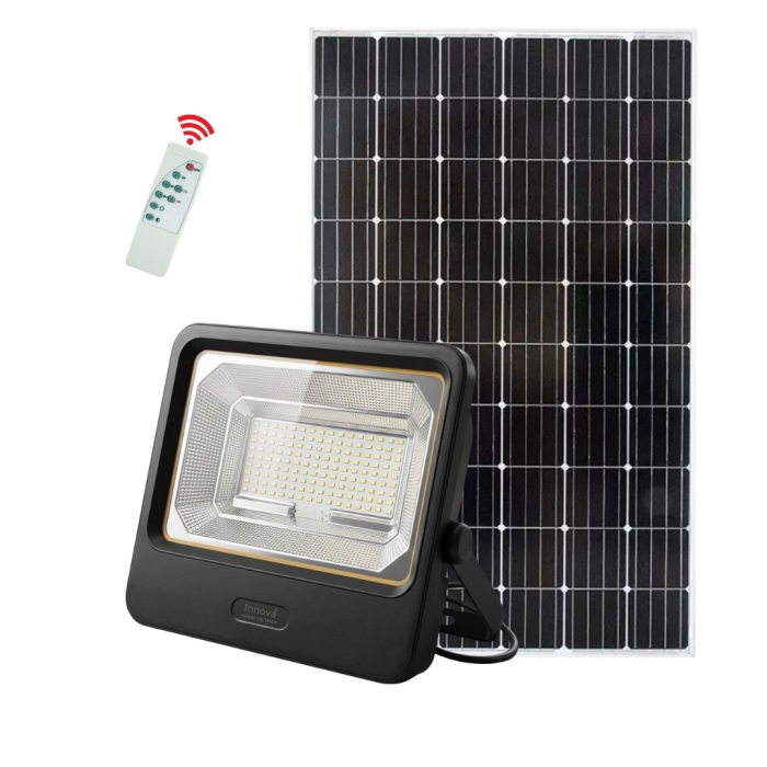 Set 2 Proiectoare Solare LED 600W Innova Smart Home Cyborg, IP67, Panouri Solare 35x29 cm și Telecomenzi [4]