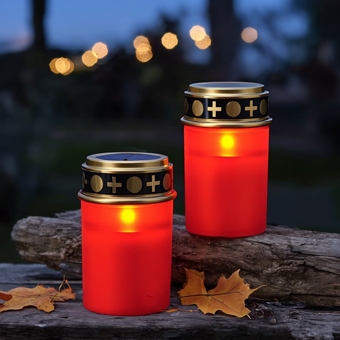 Set Candela Solara LED , Incarcare Solara, Pornire Automata, Rezistenta la Intemperii [7]
