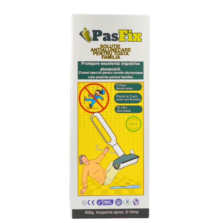 Solutie Antialunecare PasFix 600ml - Protecție sigură pentru gresie, piatră și marmură, cu rolă aplicatoare [8]
