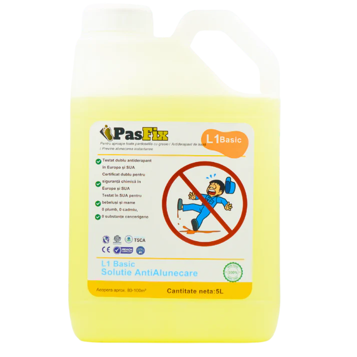 Soluție Antialunecare PasFix L1 BASIC 5L - Protecție sigură pentru băi, bucătării și pardoseli cu gresie [2]
