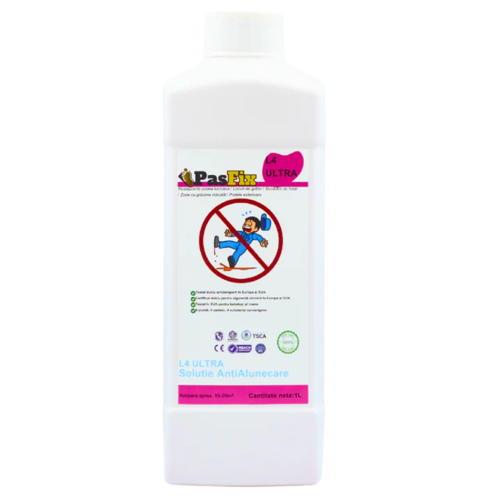 Soluție Antialunecare PasFix L4 ULTRA 1L - Protecție profesională pentru podea lucioasă, zone cu grăsime ridicata si podele exterioare [2]