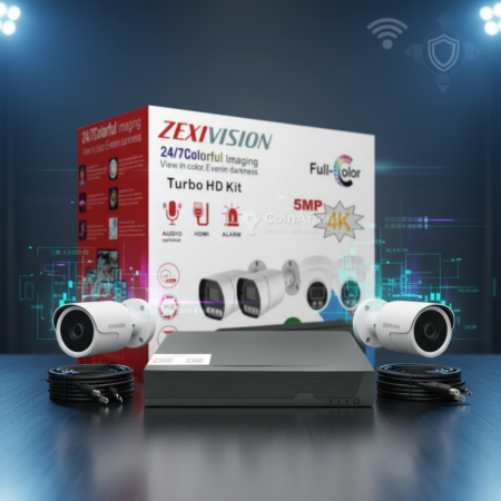 Camere IP WIFI Exterior - Kit Supraveghere Zexivision 5MP Full-Color 4K cu Audio și Alarmă