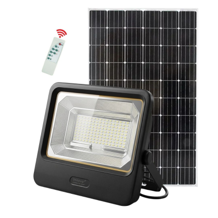 Lampi Solare Stradale - Proiector Solar LED 1000W Innova Smart Home Cyborg, IP67, Panou Solar 45x35 cm și Telecomandă