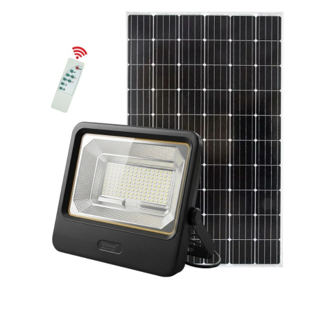 Lampi Solare Stradale - Proiector Solar LED 800W Innova Smart Home Cyborg, IP67, Panou Solar 35x35 cm și Telecomandă
