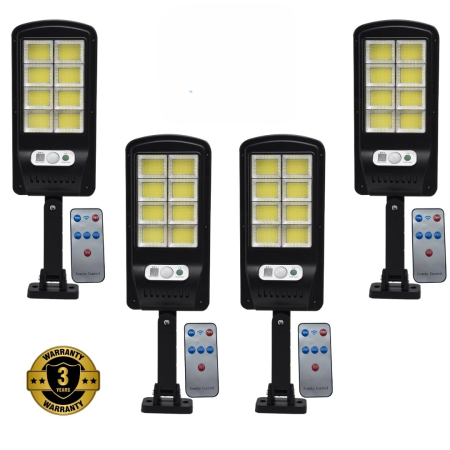 LAMPI SOLARE - Set 4 Lămpi Solare Innova Astro cu Senzor, Telecomandă, IP65