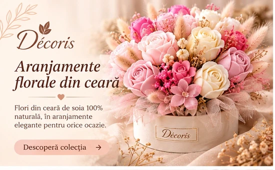 Aranjamente florare din ceara de soia naturala