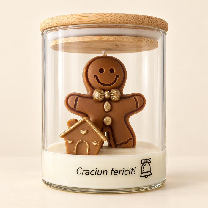 Lumânare decorativă din ceară de soia „Magia Crăciunului -Ginger Bread” [2]