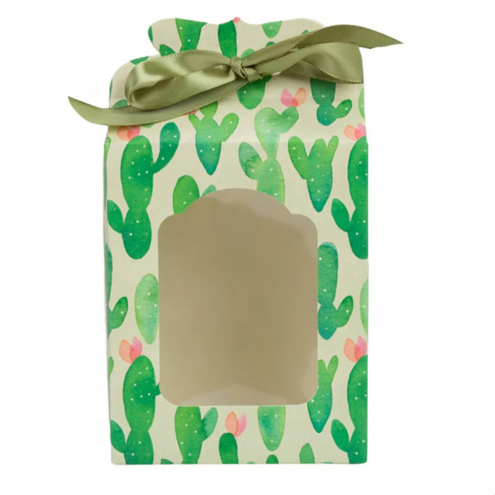 Cutie decorativa cu fereastra si model cu cactusi [2]