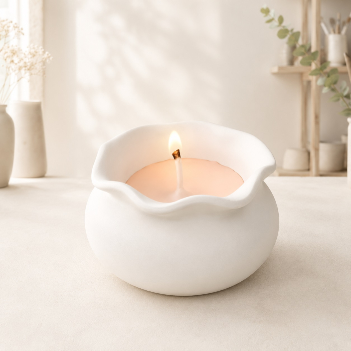 Lumanare decorativa in suport ceramic model Borcan [1]