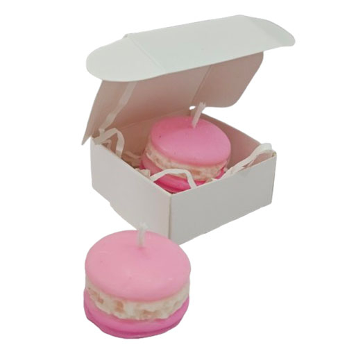 Marturie din ceara de soia Macarons roz [2]