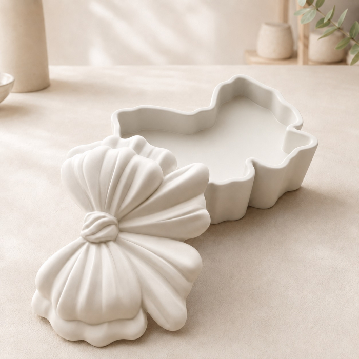 Suport decorativ ceramic in forma de Fundita cu capac [1]