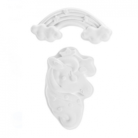 Coltul copiilor - Figurina ipsos Curcubeu si Unicorn - set 2 bucati