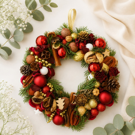 Decoratiuni - Coronita Handmade Jolly Christmas