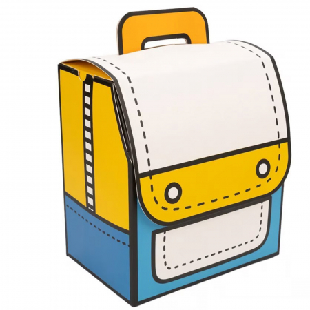 Botez - Cutie de carton model ghiozdanel albastru