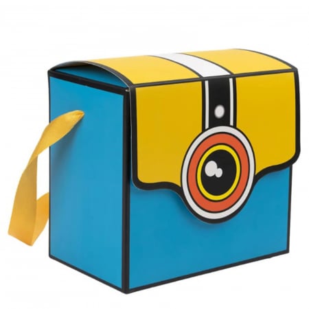 Botez - Cutie decorativa bleu in forma de aparat de fotografiat