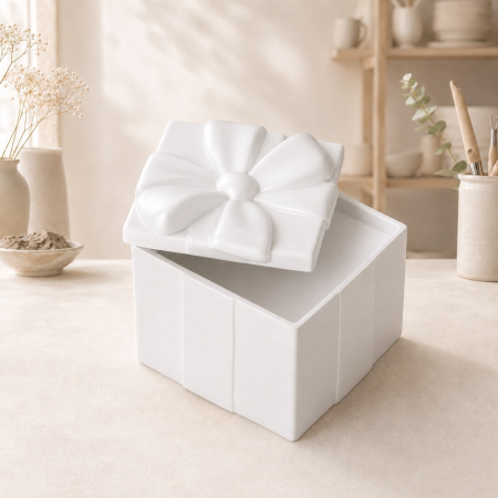 Decoratiuni - Cutie decorativa ceramica model Cutie cadou