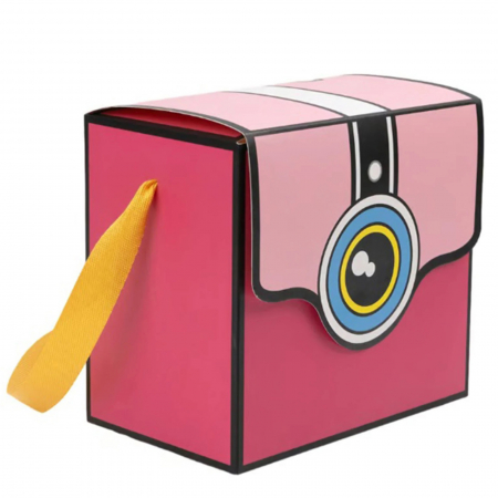 Botez - Cutie decorativa roz in forma de aparat de fotografiat