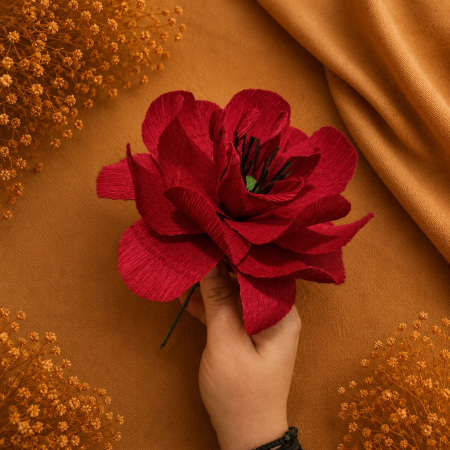 Aranjamente flori din hartie floristica - Floare Handmade din hartie floristica