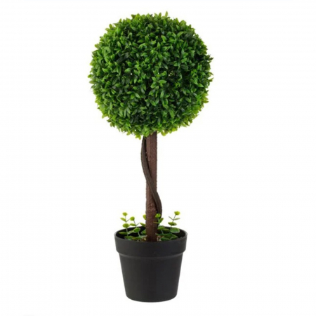 Aranjamente si decoratiuni florale - Ghiveci decorativ cu planta rotunda bonsai