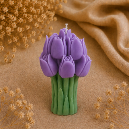 Lumanare decorativa Buchet de lalele [4]