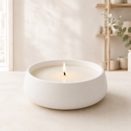 Lumanari decorative Forme - Lumanare decorativa in suport ceramic rotund