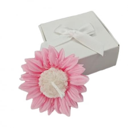 Marturii nunta - Marturie din ceara de soia Floare roz