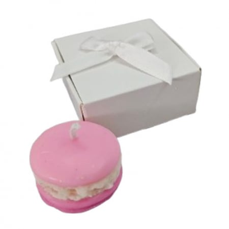 Marturii nunta - Marturie din ceara de soia Macarons roz