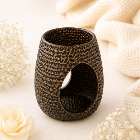 Suport ceramic negru auriu pentru Wax Melts [1]
