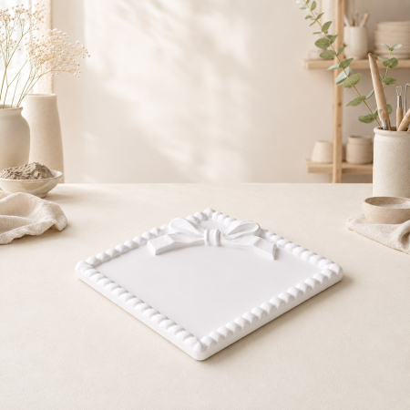 Decoratiuni - Suport ceramic pentru pahare model patrat