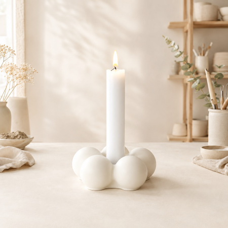 Decoratiuni - Suport decorativ ceramic Bubble Candle