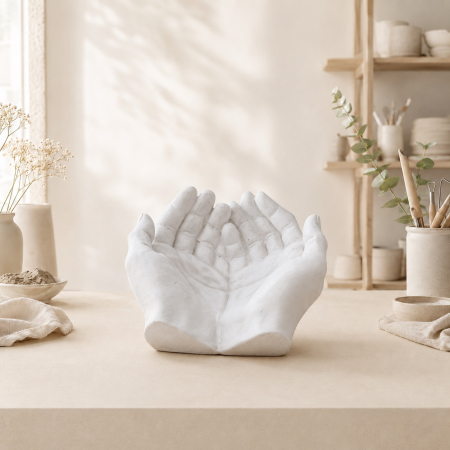 Decoratiuni Handmade - Suport decorativ ceramic Maini