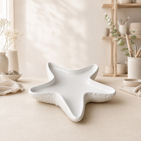 Decoratiuni Handmade - Suport decorativ ceramic Steluta de mare