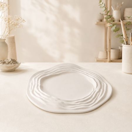 Decoratiuni - Tava ceramica mica cu forma neregulata
