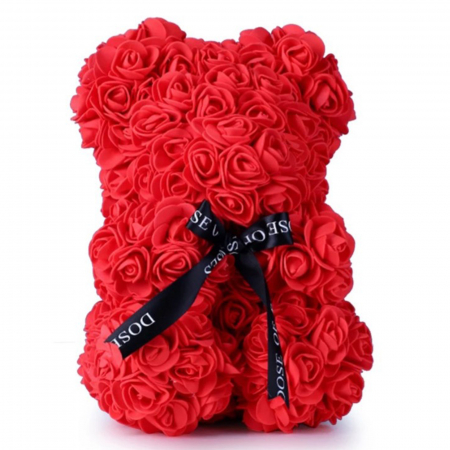Alte Decoratiuni - Ursulet din trandafiri artificiali