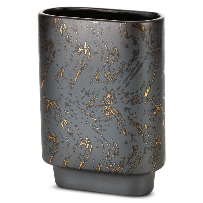 Vas decorativ ceramic cu accente aurii 20X10X28cm [2]