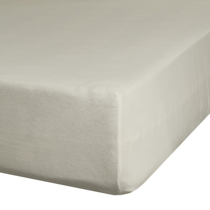 Cearceaf cu elastic 180x200+30 cm  Bumbac 100% Crem [6]