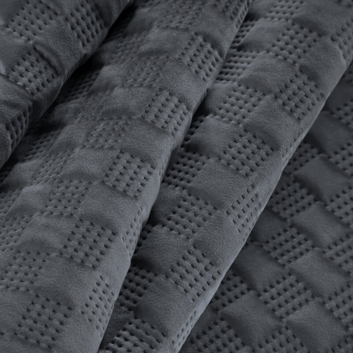 Cuvertura pat matrimonial 220x240 cm - Gri inchis [3]