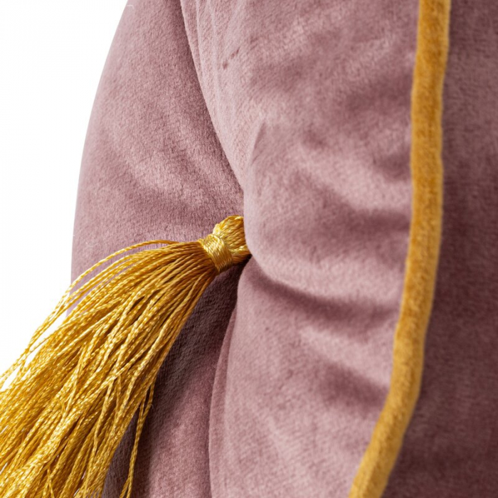 Perna decorativa cilindrica din catifea, roz – 20x45 cm [3]