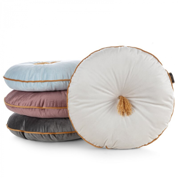 Perna decorativa rotunda din catifea – 40 cm [4]