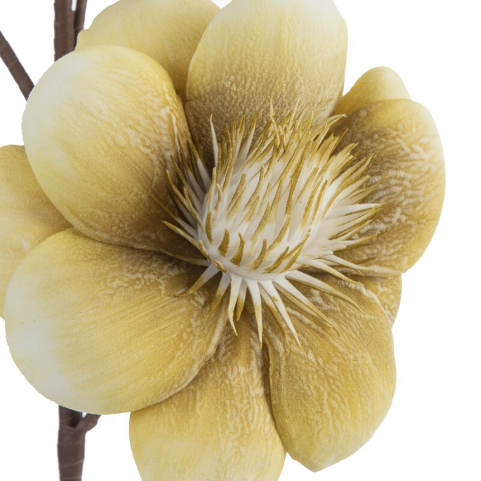 Ramura decorativa cu flori din spuma – 97 cm – Galben-Verzui [2]