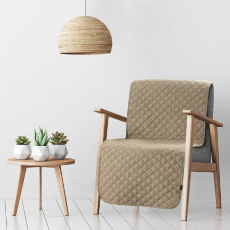 Textile - Husa de protectie pentru fotoliu 70x160 – Tesatura Rustica Nisipie