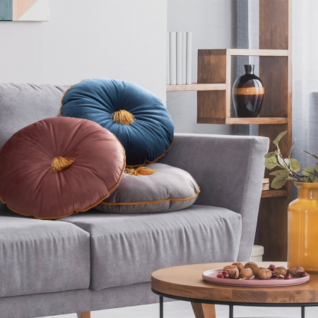 Perna decorativa rotunda din catifea – 40 cm [1]