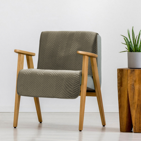 Pentru Dormitor - Protecție catifea matlasată pentru fotoliu – 70x160 cm, culoare nisip