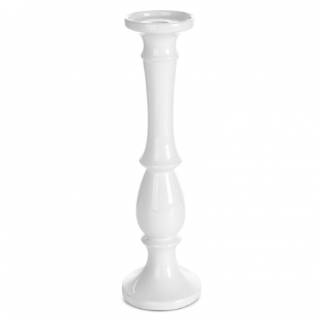 Suport Lumanare Ceramic Alb – 11x39 cm [1]