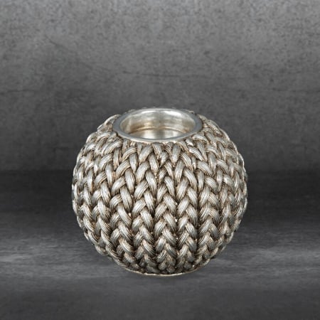 Pentru Living - Suport lumânare împletit