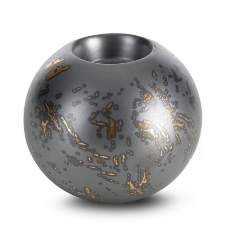 Suport lumare sferic ceramic cu accente aurii [1]