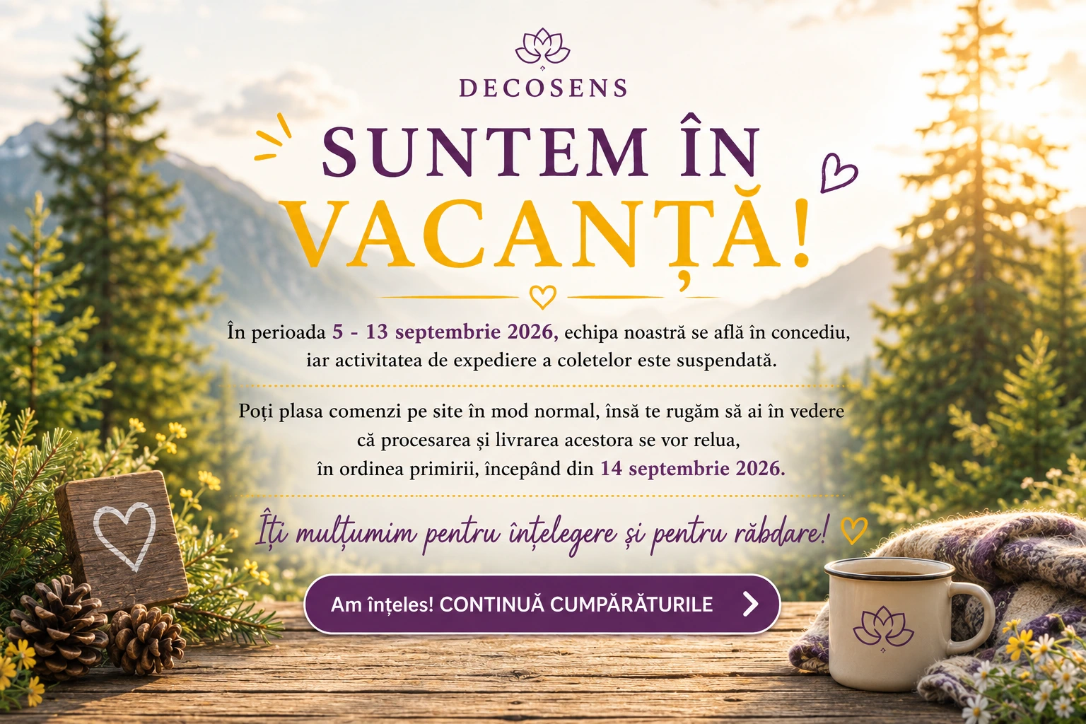Benner principal Vacanta septembrie 2026