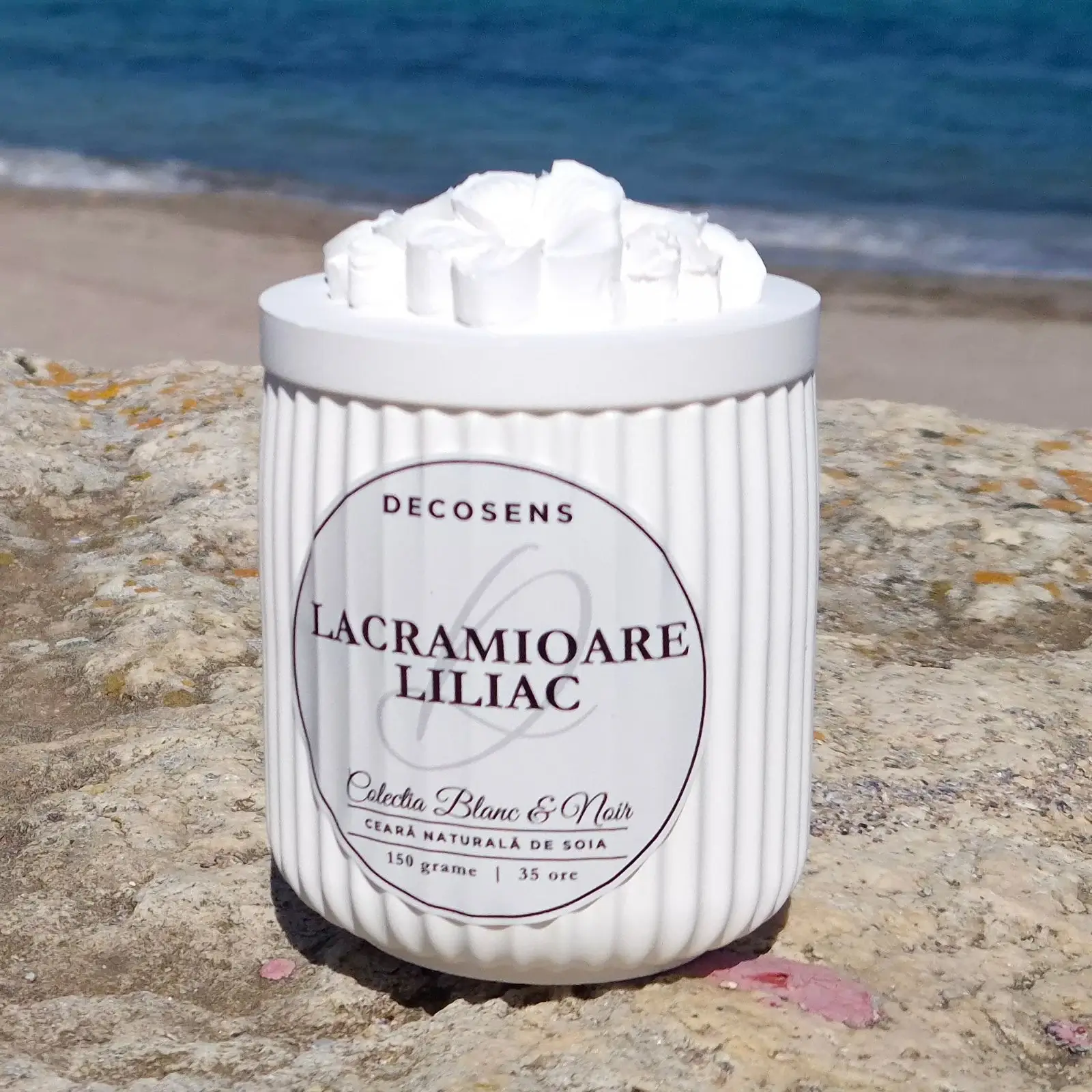 Lumânare parfumată  „Lăcrămioare-Liliac” - Colecția Blanc & Noir - 150 gr. [3]